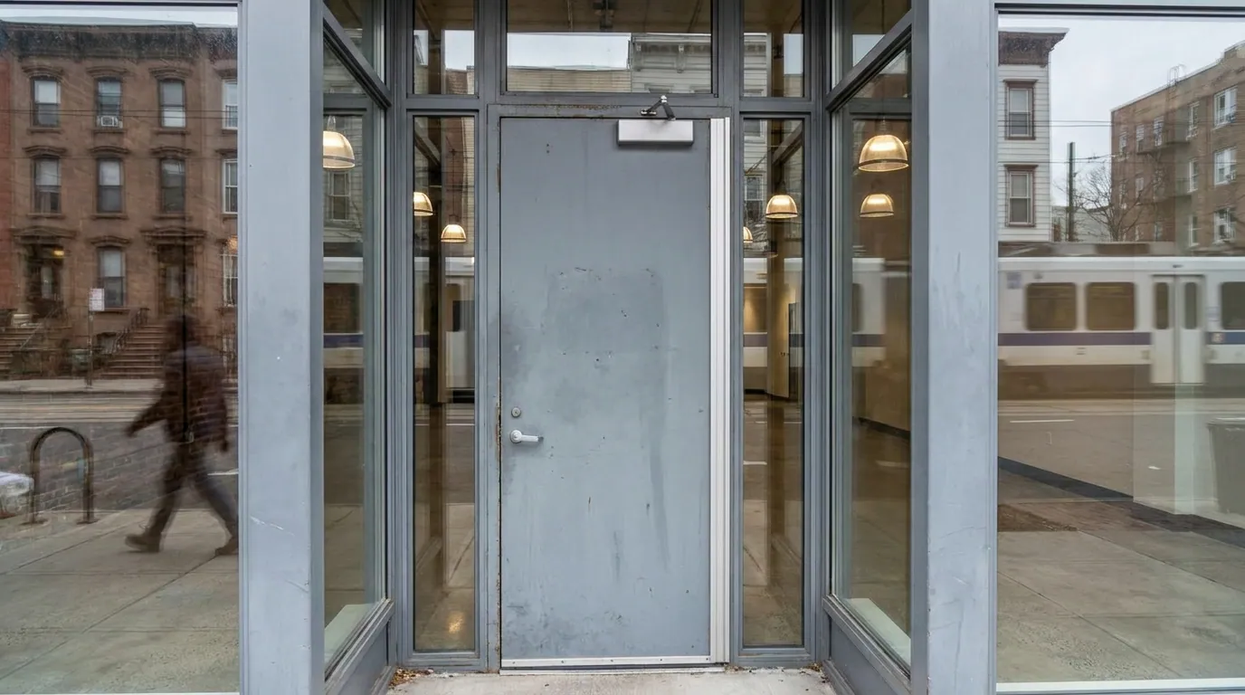 Hollow metal suite door with closer in a mixed-use building — Meadowlands Commercial Door Solutions, Jersey City, Hudson County & the Meadowlands, NJ from Meadowlands Commercial Door Solutions